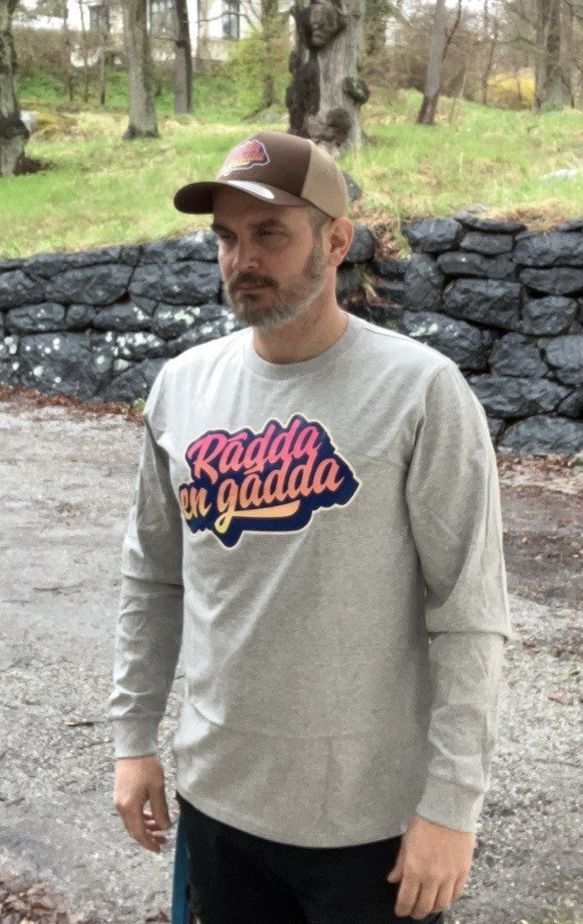 Långärmad t-shirt - Rädda en gädda, grå