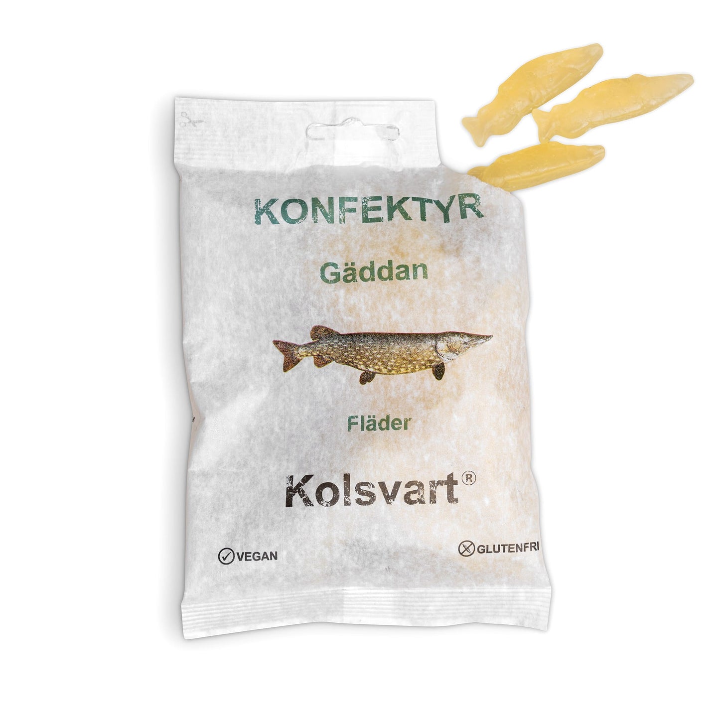 Godisfisk - Gäddan - Kolsvart